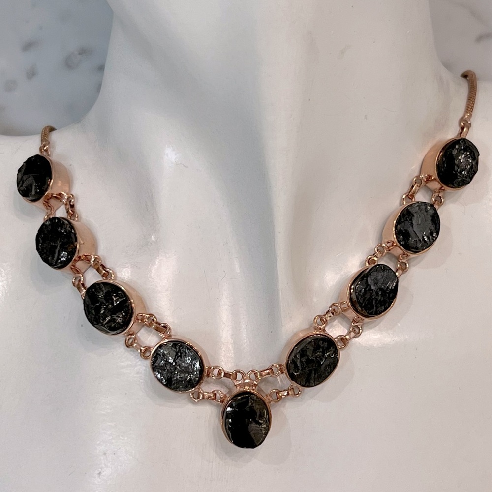 Elite Shungite Rough Cut Copper Necklace - Picture 5 of 14